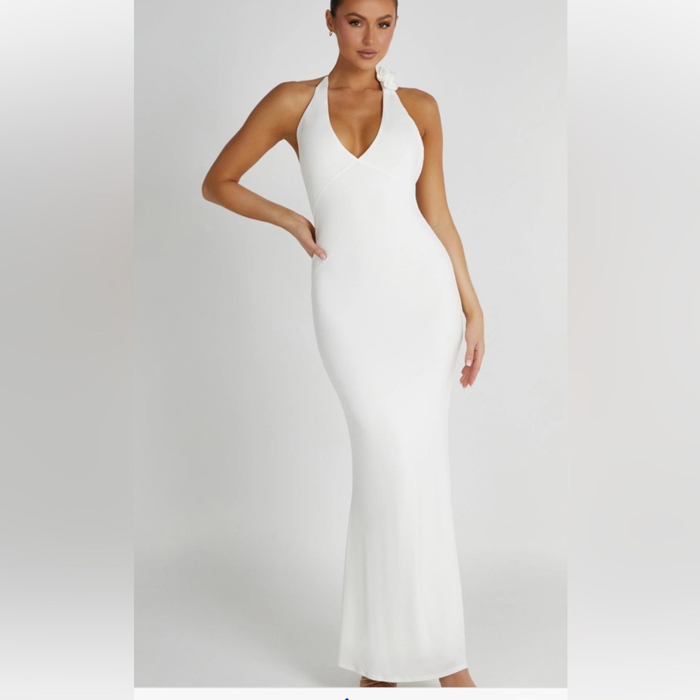 SOLD. NWT. Meshki Marion Rose halter dress. XL